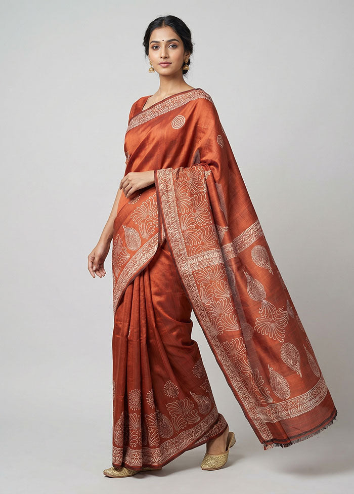 Maroon Bishnupuri Silk Saree With Blouse Piece