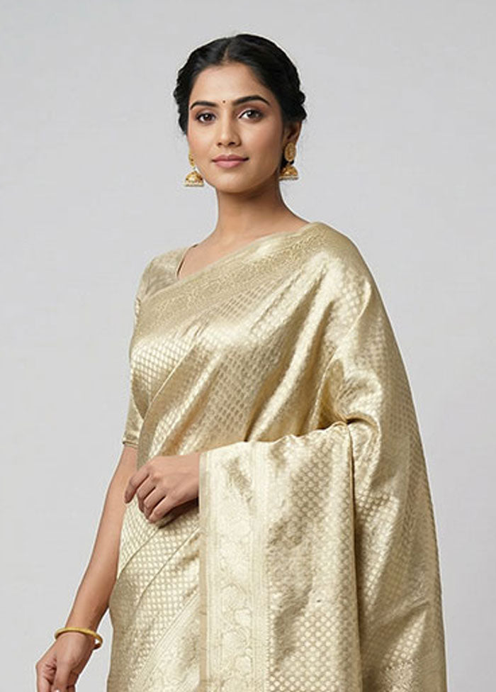 Green Tissue Silk Saree With Blouse Piece