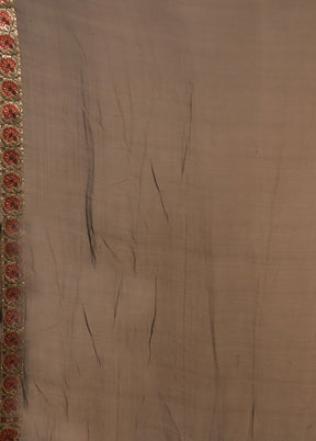 Black Handloom Pure Georgette Saree With Blouse Piece