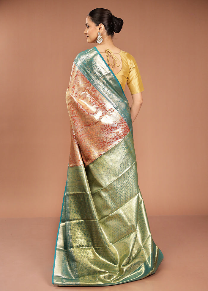 Yellow Kanjivaram Silk Saree With Blouse Piece