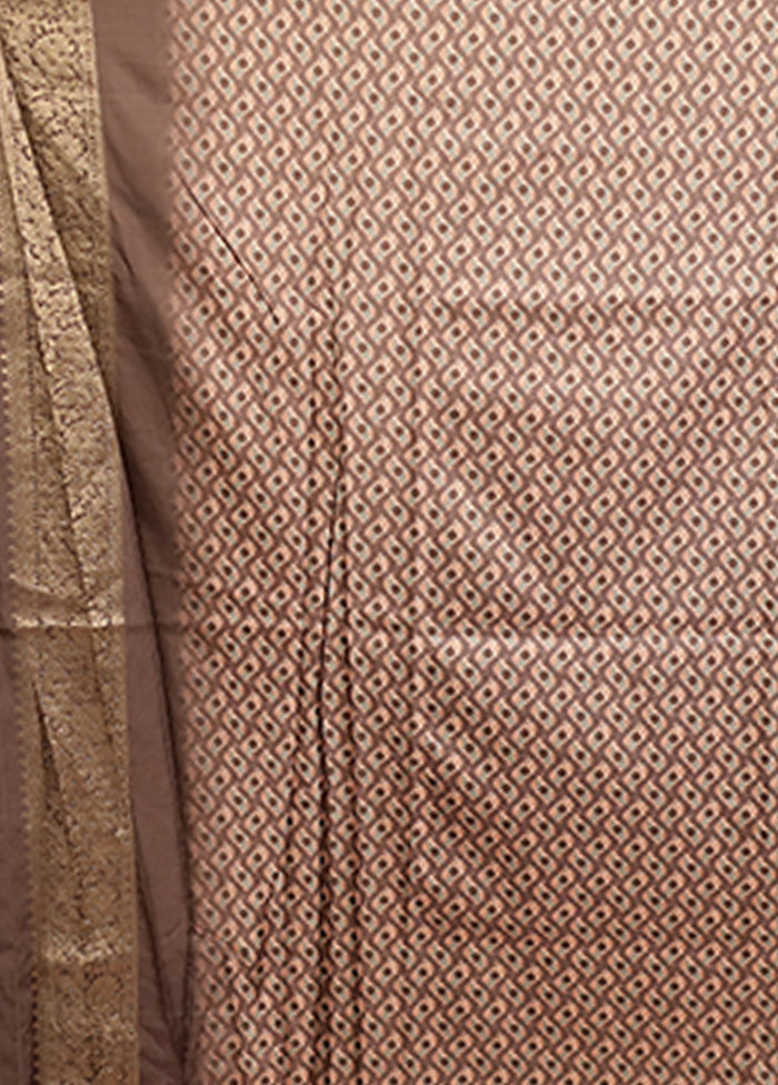 Cream Dupion Silk Saree With Blouse Piece