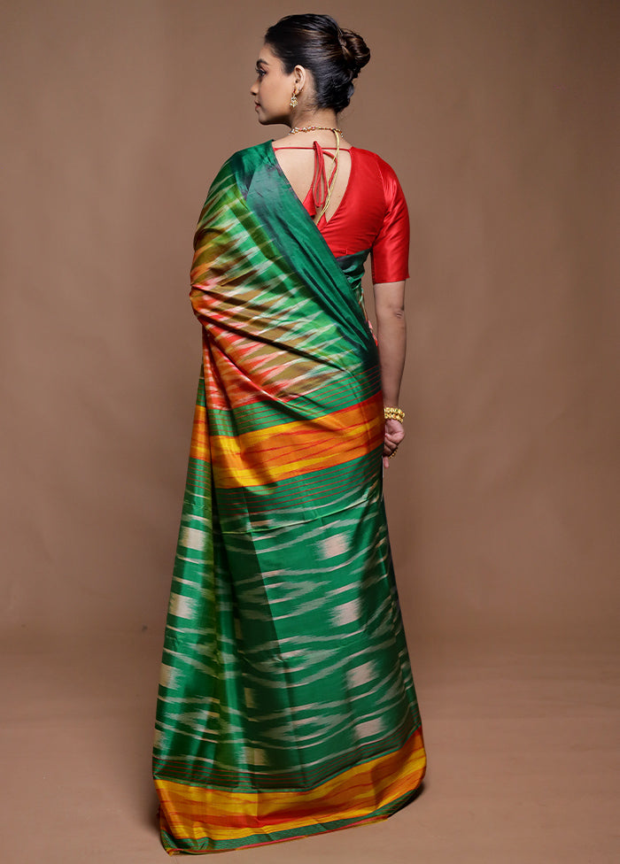 Red Pure Bishnupuri Silk Saree Without Blouse Piece