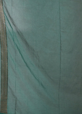 Green Georgette Saree With Blouse Piece