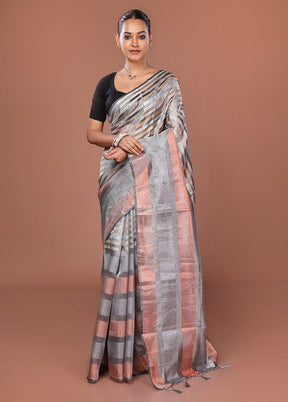 Multicolor Tissue Silk Saree With Blouse Piece
