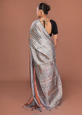 Multicolor Tissue Silk Saree With Blouse Piece