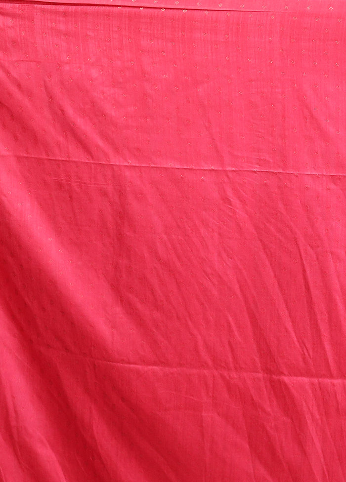 Pink Dupion Silk Saree With Blouse Piece