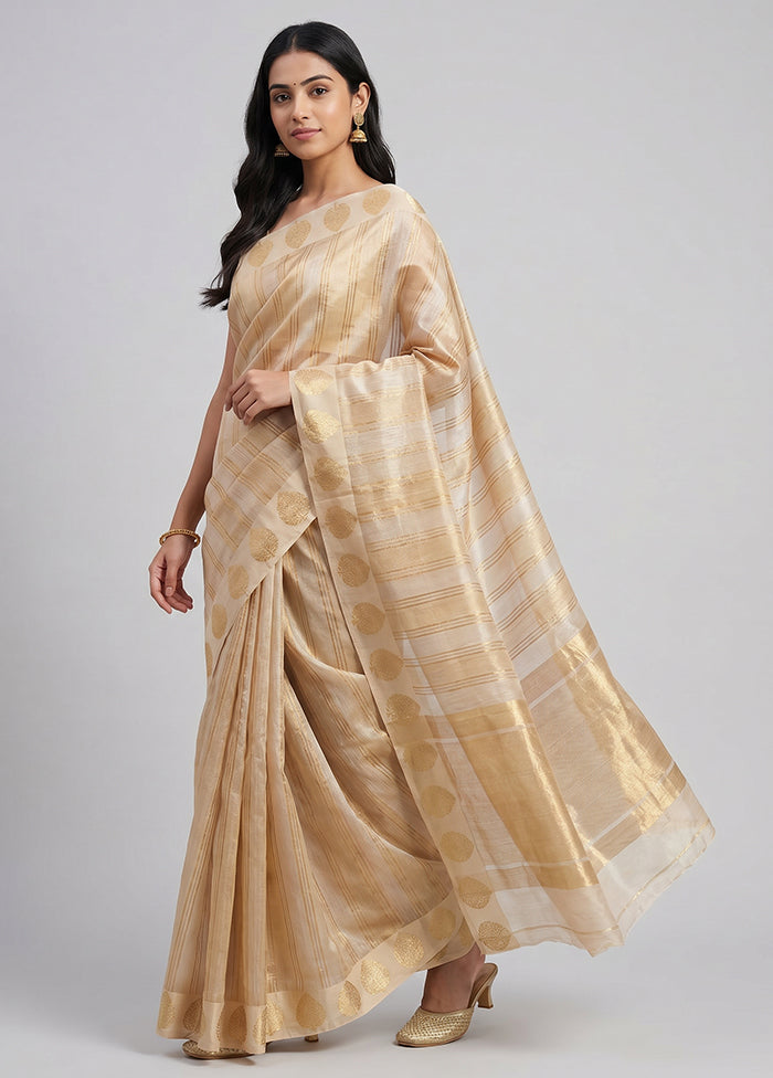 Multicolor Handloom Pure Organza Saree With Blouse Piece