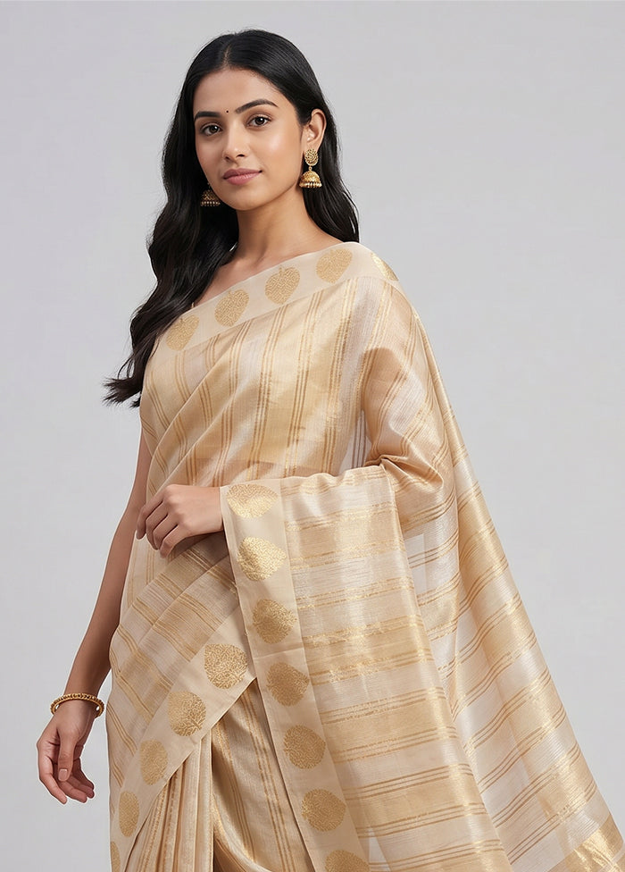 Multicolor Handloom Pure Organza Saree With Blouse Piece