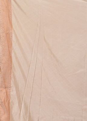 Cream Dupion Silk Saree With Blouse Piece
