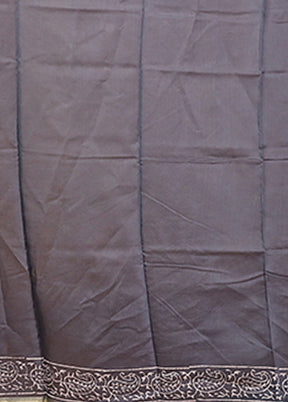 Grey Chanderi Silk Saree Without Blouse Piece