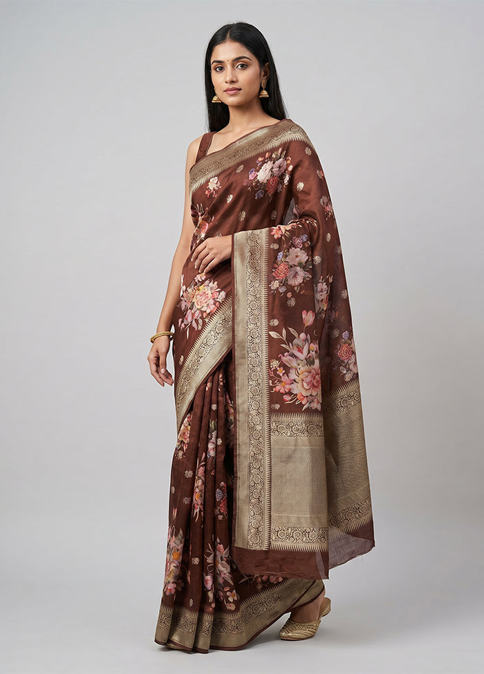 Grey Organza Saree With Blouse Piece