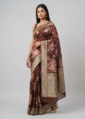Grey Organza Saree With Blouse Piece