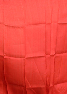 Red Printed Pure Silk Saree With Blouse Piece