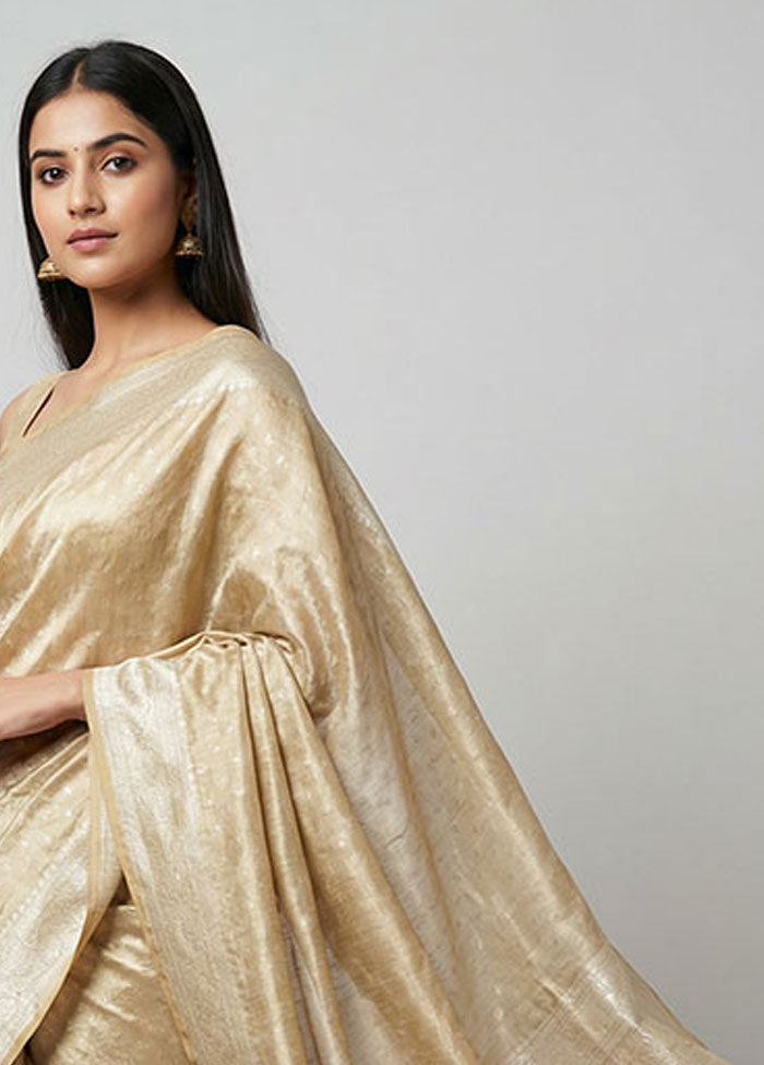 Green Tissue Silk Saree With Blouse Piece