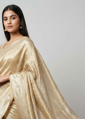 Green Tissue Silk Saree With Blouse Piece