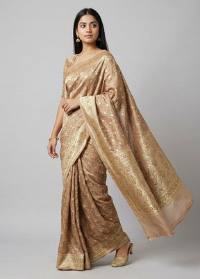 Green Handloom Tanchoi Pure Silk Saree With Blouse Piece