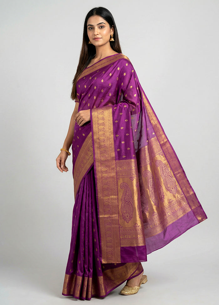 Multicolor Kanjivaram Silk Saree With Blouse Piece