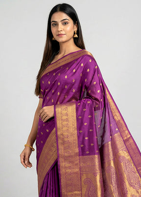 Multicolor Kanjivaram Silk Saree With Blouse Piece