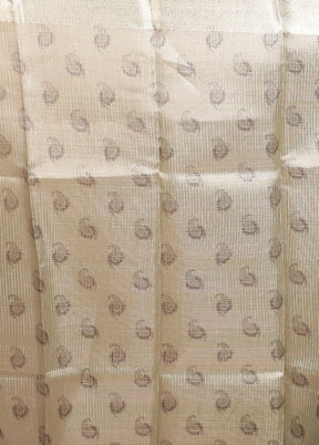 Grey Tissue Silk Saree With Blouse Piece