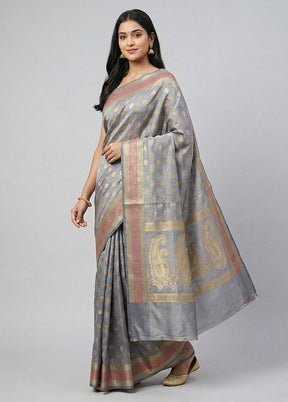 Blue Pure Cotton Saree With Blouse Piece