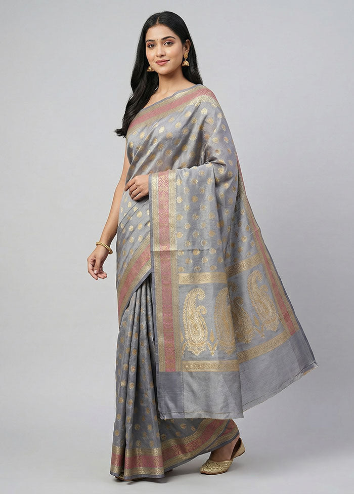 Blue Pure Cotton Saree With Blouse Piece