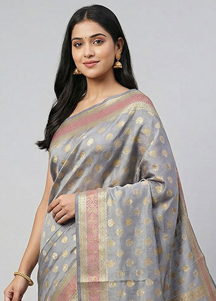 Blue Pure Cotton Saree With Blouse Piece