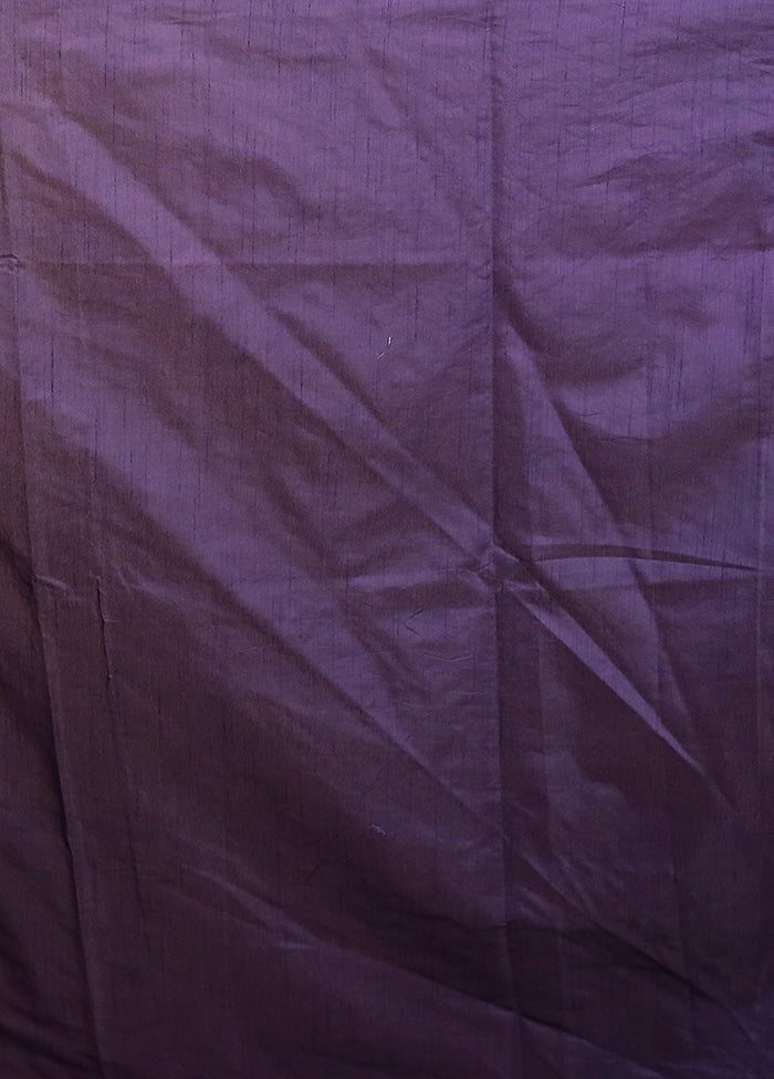 Blue Dupion Silk Saree With Blouse Piece