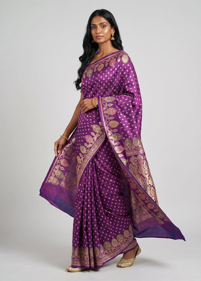 Pink Handloom Banarasi Pure Silk Saree With Blouse Piece