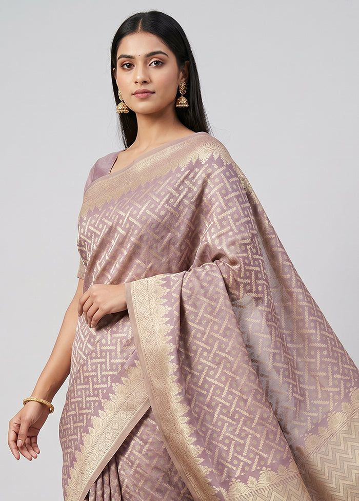 Pink Pure Cotton Saree With Blouse Piece