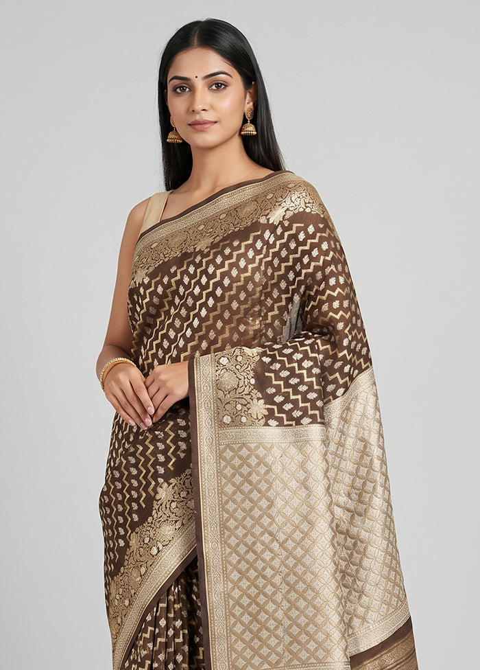 Black Kora Silk Saree With Blouse Piece