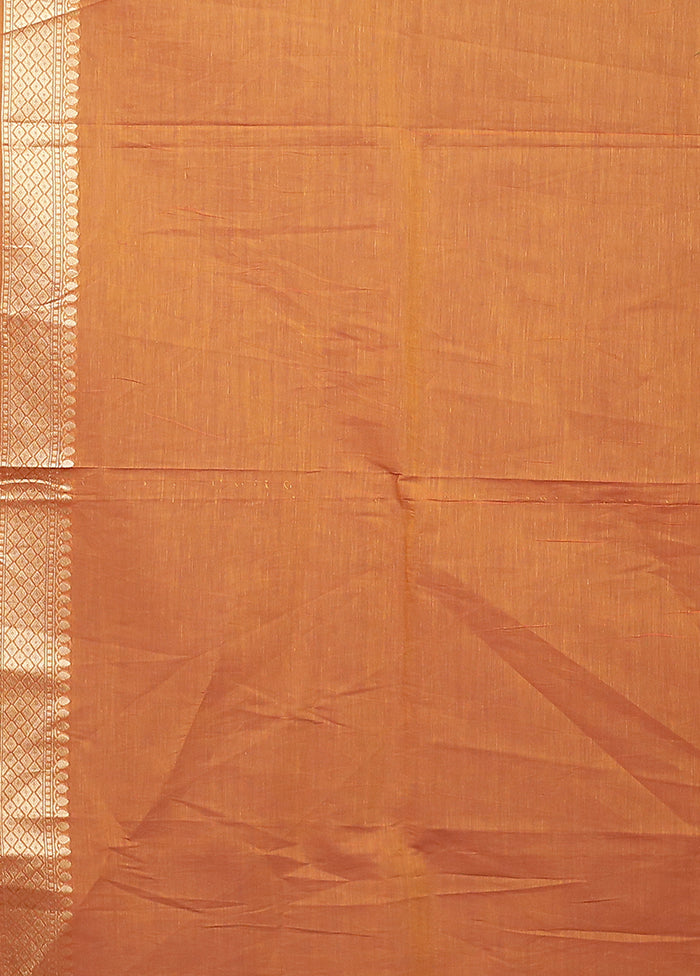 Yellow Kora Silk Saree With Blouse Piece