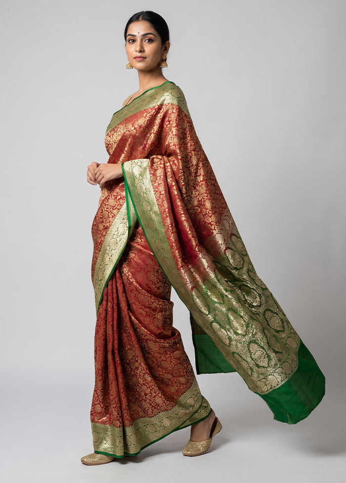 Pink Tanchoi Silk Saree With Blouse Piece