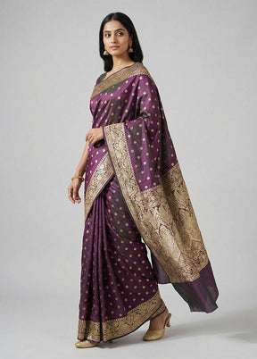 Green Handloom Banarasi Pure Silk Saree With Blouse Piece