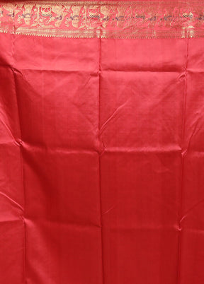 Pink Handloom Baluchari Pure Silk Saree With Blouse Piece