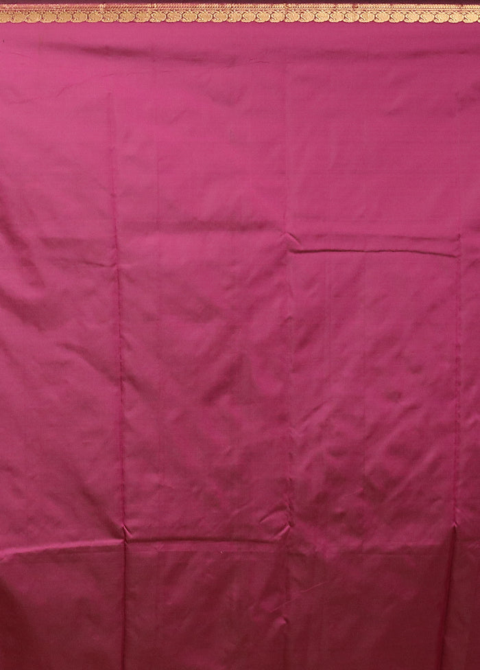 Purple Kanjivaram Silk Saree With Blouse Piece