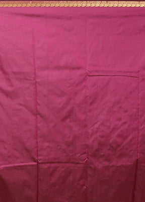 Purple Kanjivaram Silk Saree With Blouse Piece