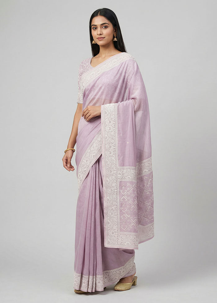 Multicolor Organza Saree With Blouse Piece