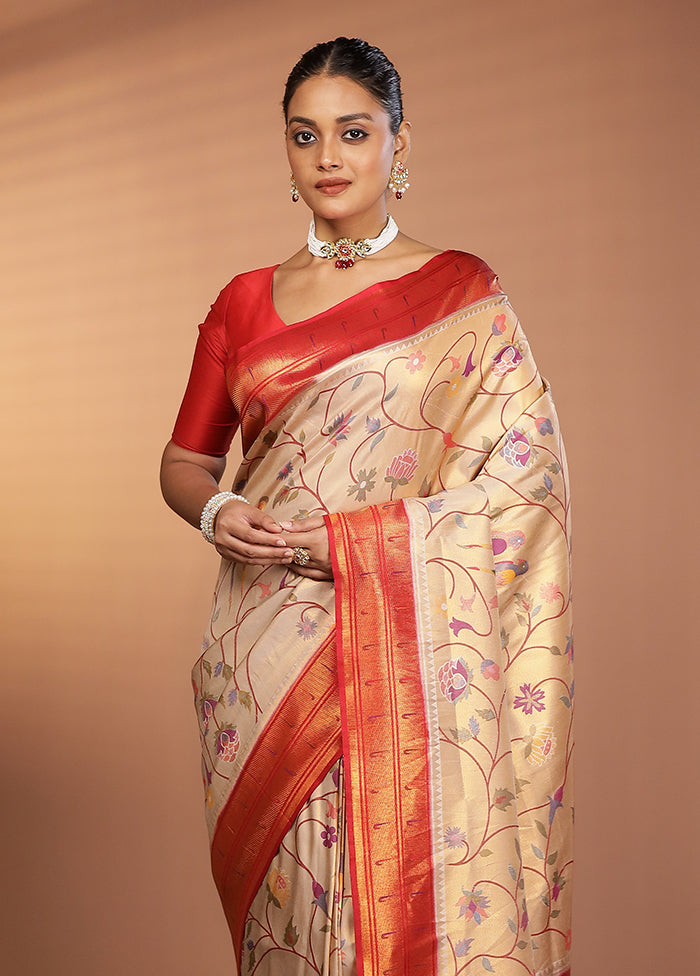 Pink Dupion Silk Saree With Blouse Piece