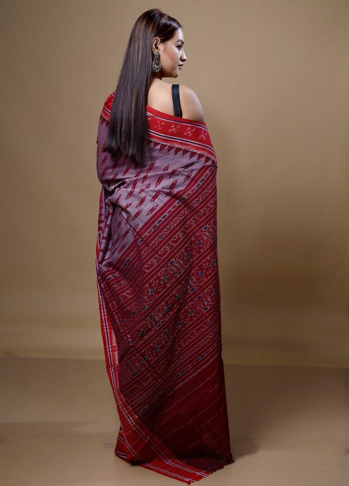 Purple Pure Cotton Saree With Blouse Piece