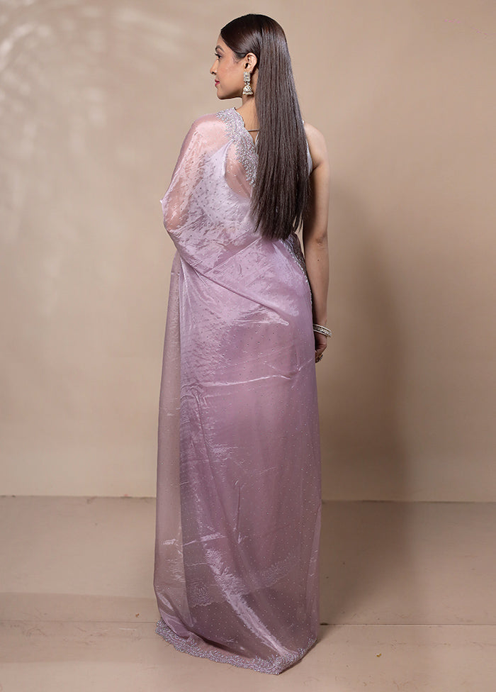 Purple Silk Saree With Blouse Piece