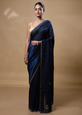 Black Silk Saree With Blouse Piece