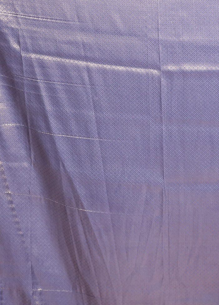 Blue Dupion Silk Saree With Blouse Piece