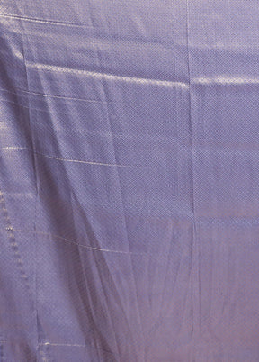 Blue Dupion Silk Saree With Blouse Piece