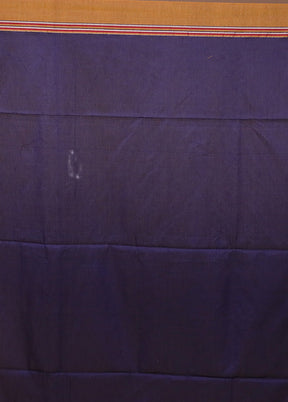 Blue Cotton Saree With Blouse Piece
