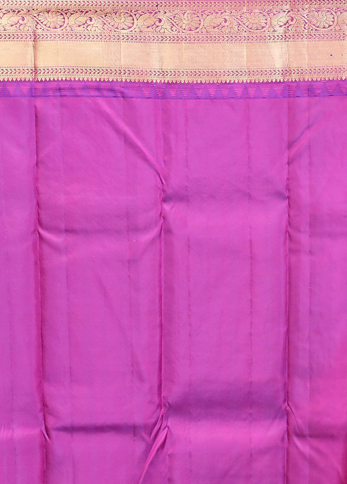 Green Handloom Kanchipuram Pure Silk Saree With Blouse Piece