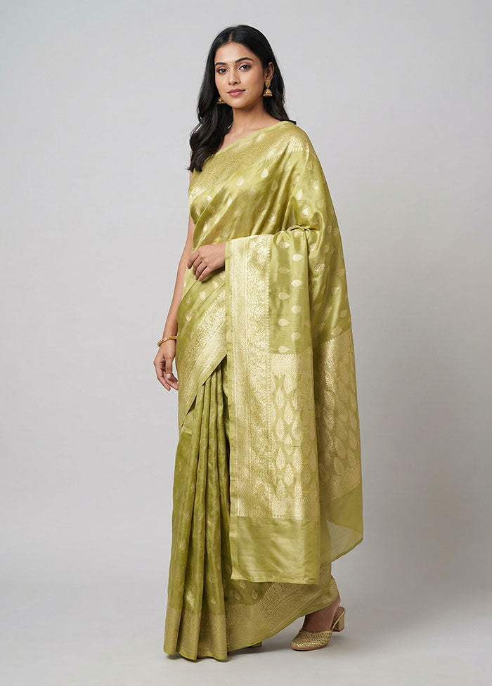 Gold Tissue Silk Saree With Blouse Piece