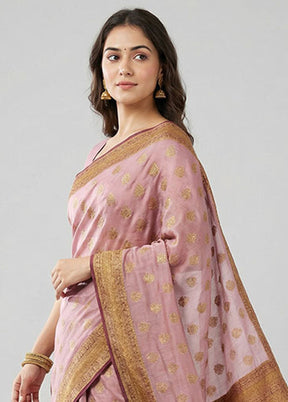 Pink Georgette Saree With Blouse Piece