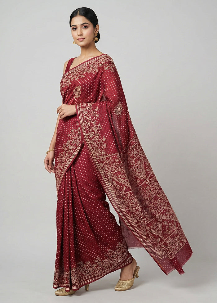 Pink Printed Pure Silk Saree Without Blouse Piece