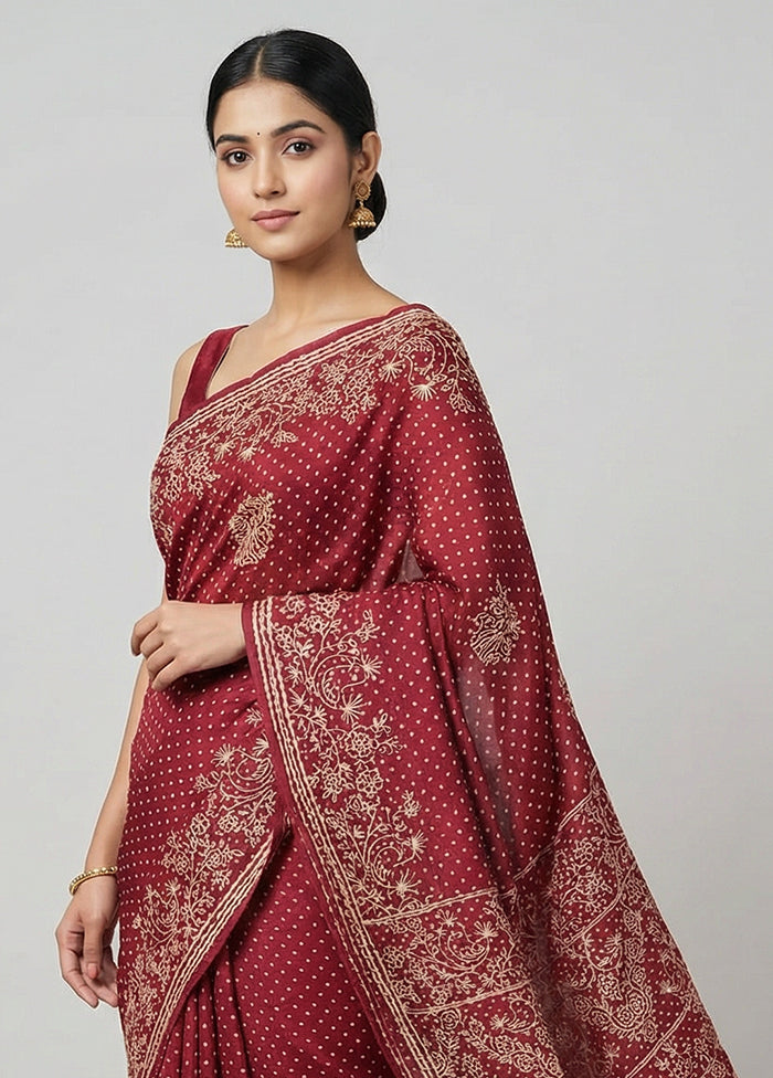 Pink Printed Pure Silk Saree Without Blouse Piece