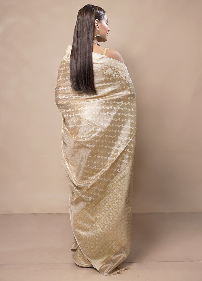 Brown Tissue Silk Saree With Blouse Piece